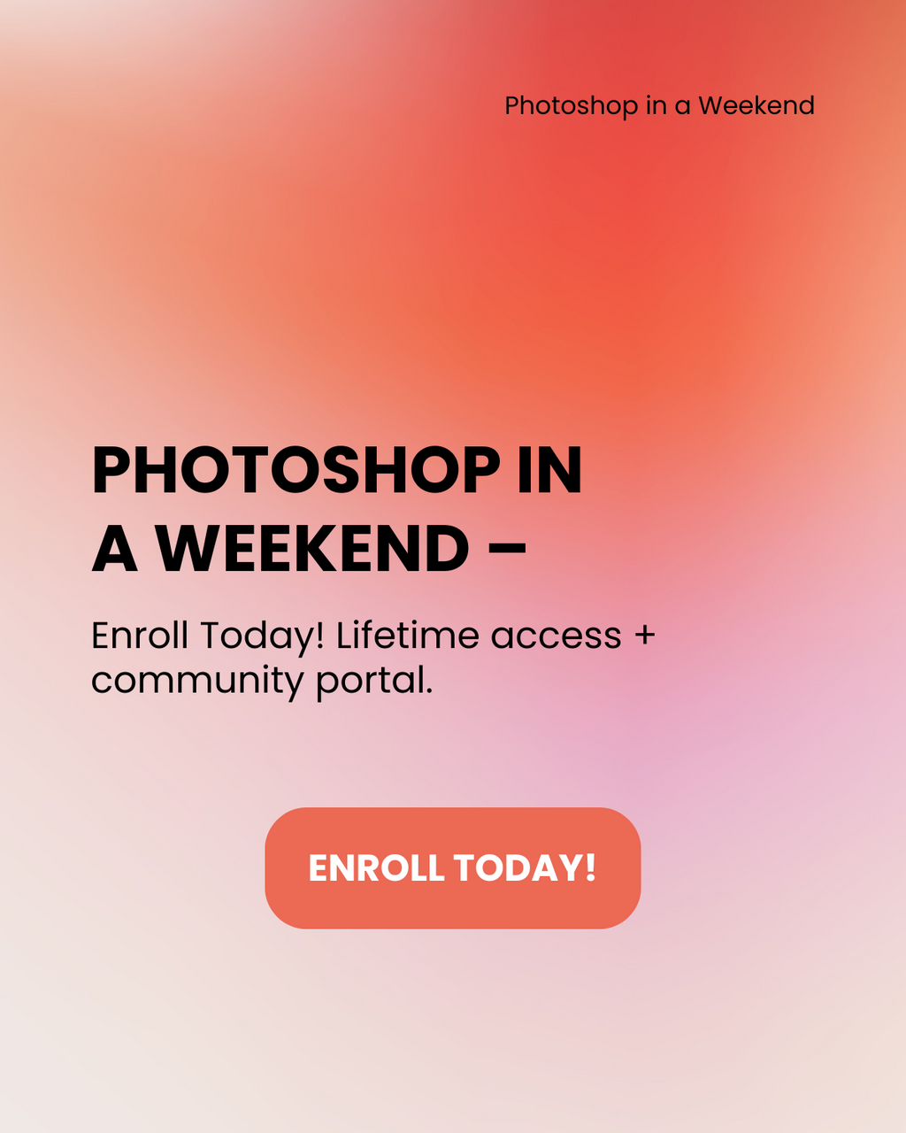 Photoshop in a Weekend