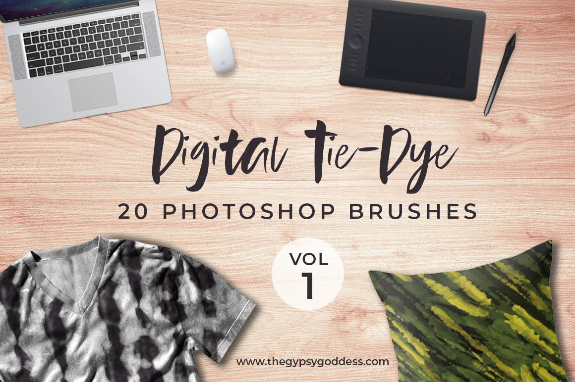 Digital Tie-Dye Photoshop Brushes Vol. 1