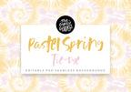 Pastel Spring Seamless Tie-Dye Pattern, Set of 8 Colorways