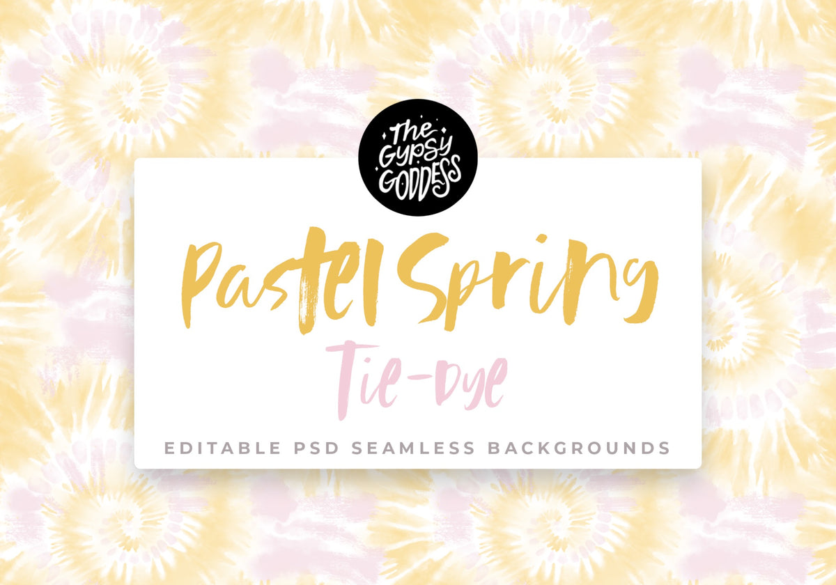 Pastel Spring Seamless Tie-Dye Pattern, Set of 8 Colorways