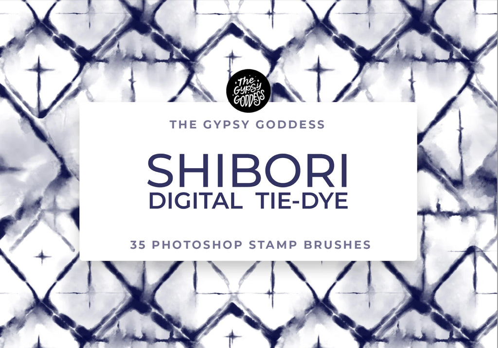 Shibori Photoshop Brushes — 35 Stamp Shapes (.abr)