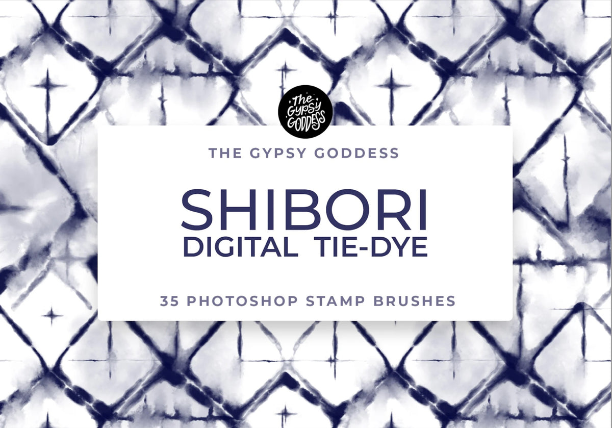 Shibori Photoshop Brushes — 35 Stamp Shapes (.abr)